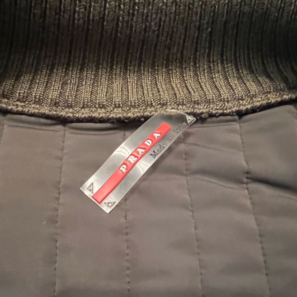 πHPπ PRADA Olive Green Quilted Double Zip Nylon Jacket - Picture 12 of 16